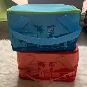 Trader Joe's Insulated Bag Set - Blue and Red